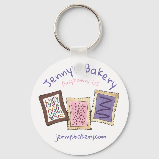 Hand Pies Toaster Pastry Custom Bakery Pastries Keychain (Front)
