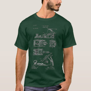 Hand Plane Patent Drawing Aug 16 1889 T-Shirt