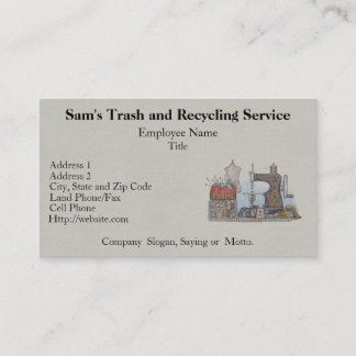 Hand Powered Sewing Machine Business Card