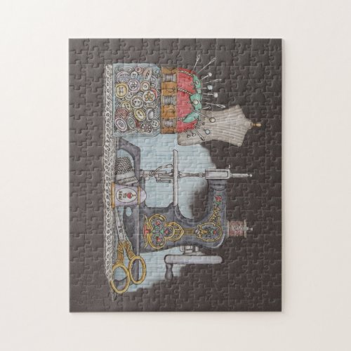 Hand Powered Sewing Machine Jigsaw Puzzle