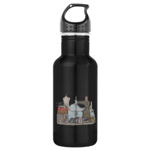 Hand Powered Sewing Machine Stainless Steel Water Bottle