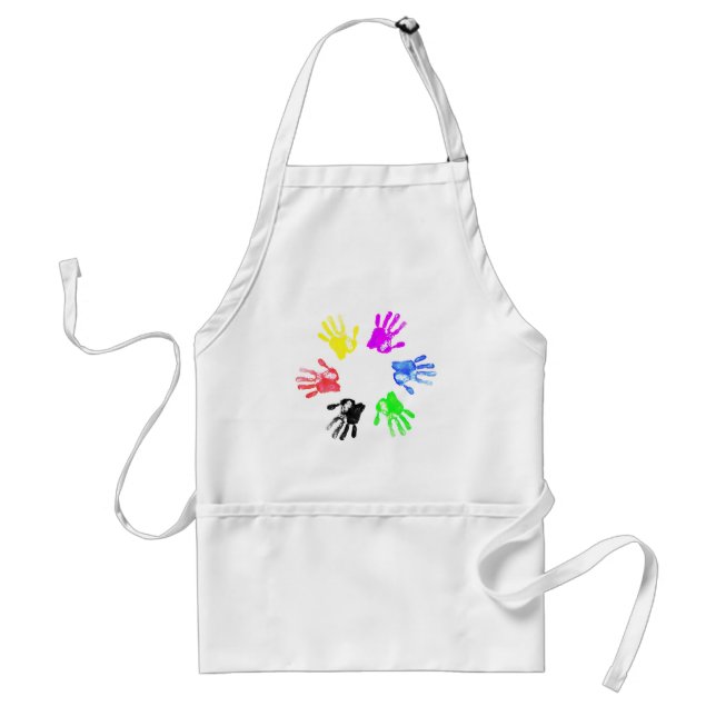Hand print design adult apron (Front)