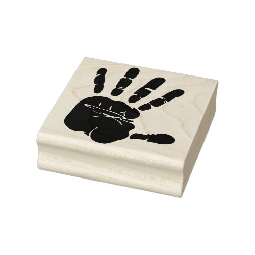 Hand Print Rubber Stamp