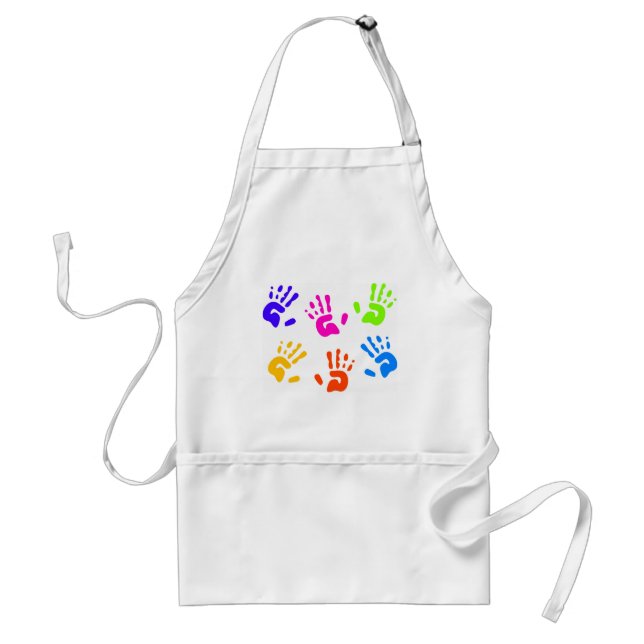 Hand Prints Adult Apron (Front)