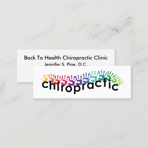 Hand Prints Chiropractic Mini Business Card