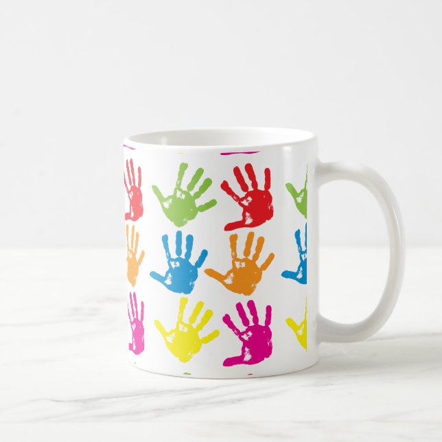 Hand prints coffee mug (Right)