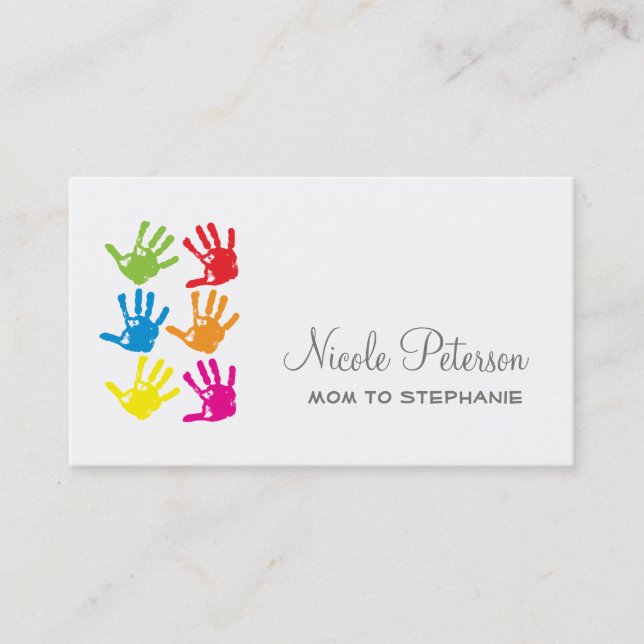 Hand prints Mommy Card (Front)