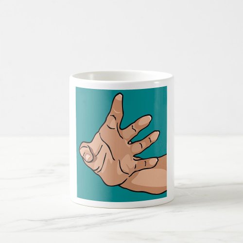 Hand Reaching Coffee Mug