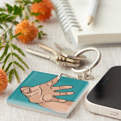 Hand Reaching Keychain