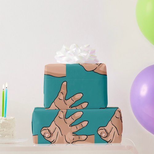 Hand Reaching Wrapping Paper