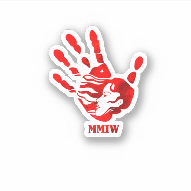 Hand Red Mmiw   Sticker (Front)