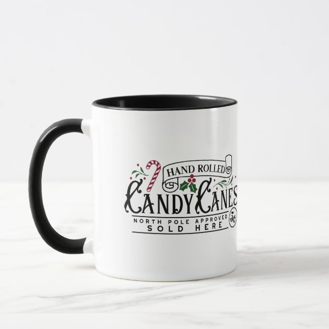 Hand Rolled Candy Canes Mug (Left)