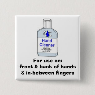 Hand Sanitizer Directions Button