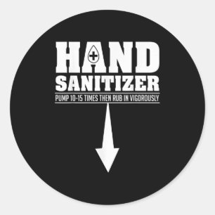 Hand Sanitizer Funny Sarcastic Adult Humor Dirty J Classic Round Sticker