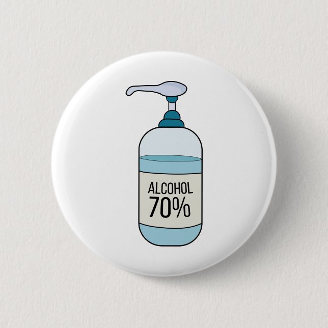 Hand Sanitizer Gel with 70% Alcohol Button (Front)