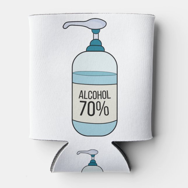 Hand Sanitizer Gel with 70% Alcohol Can Cooler (Front)