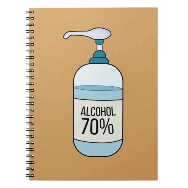 Hand Sanitizer Gel with 70% Alcohol Notebook (Front)