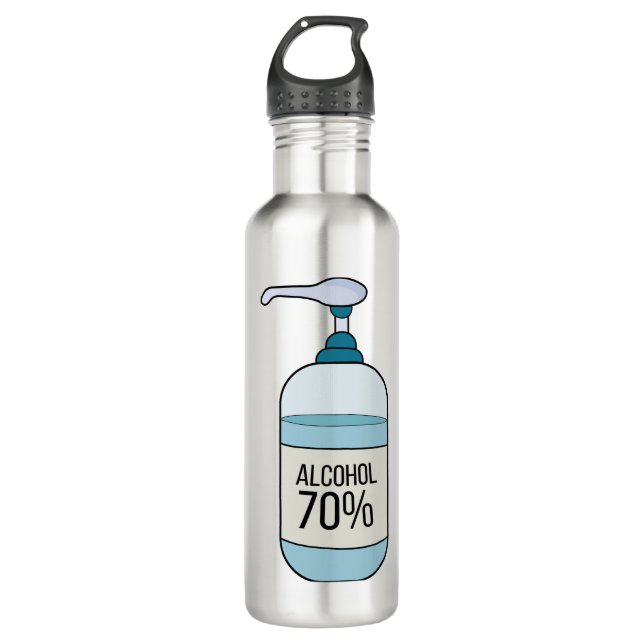 Hand Sanitizer Gel with 70% Alcohol Stainless Steel Water Bottle (Front)