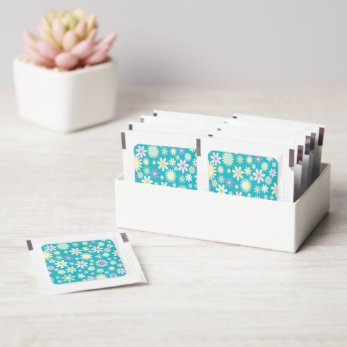 Hand Sanitizer Packet Blue Floral Flowers