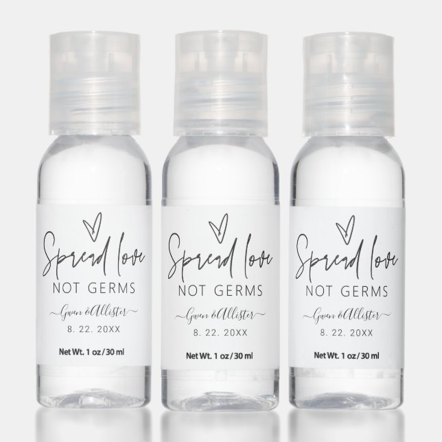 Hand Sanitizer Wedding Favor Travel Bottles G400 (Set)