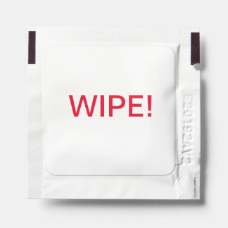 Hand Sanitizer Wipes with reminder "WIPE!" Packet