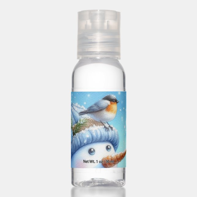 Hand sanitizer with snowman  (Front)
