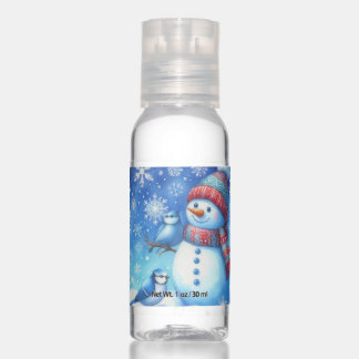 Hand sanitizer with snowman 