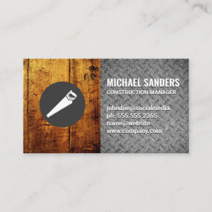 Hand Saw Wood and Steel Business Card