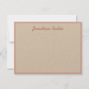 Hand Script Elegant Template Real Kraft Paper