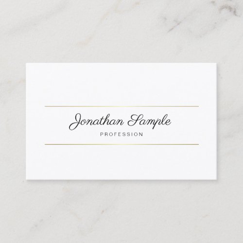 Hand Script Gold Chic Luxury Elegant Template Business Card