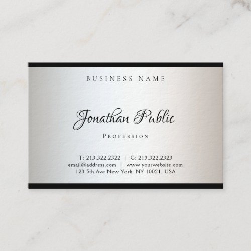 Hand Script Minimalistic Elegant Modern Template Business Card