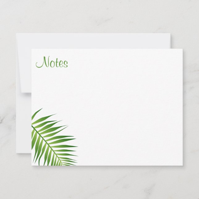 Hand Script Palm Leaves Template Floral Flat (Front)