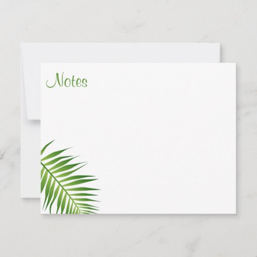 Hand Script Palm Leaves Template Floral Flat