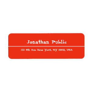 Hand Script Red Christmas Template Return Address Label