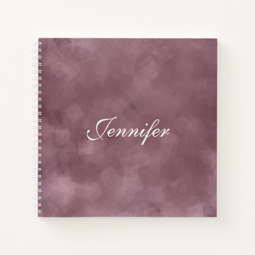 Hand Script Rose Gold Color Trendy Modern Template Notebook
