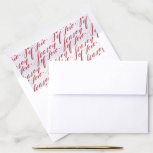 hand script season of love envelope liner