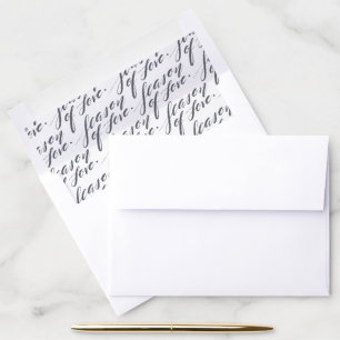hand script season of love envelope liner