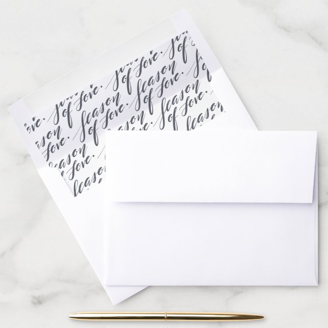 hand script season of love envelope liner (Desk)