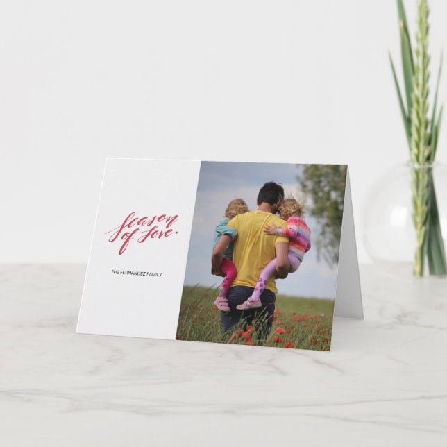 hand script season of love Greeting Cards (Front)