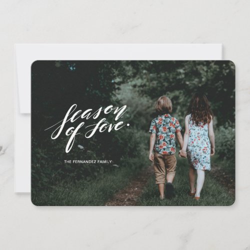 hand script season of love Photo Card