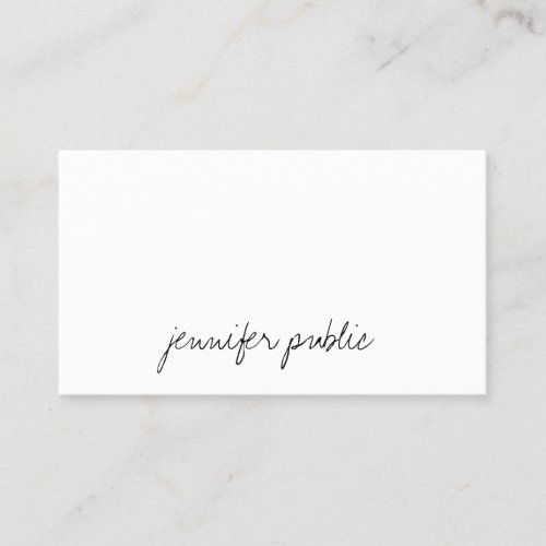 Hand Script Simple Elegant Template Professional Business Card