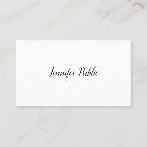 Hand Script Template Trendy Minimalist Modern Cute Business Card