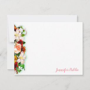 Hand Script Watercolor Flowers Colorful Template