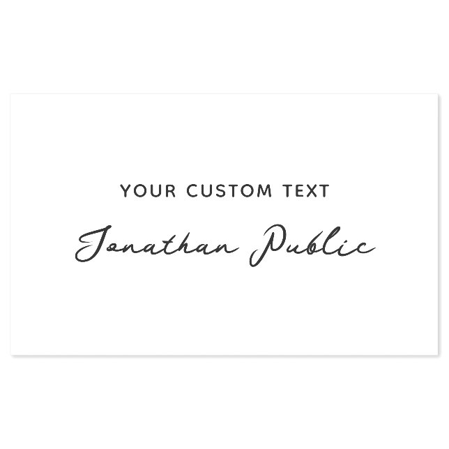 Hand Script Your Custom Text Name Minimal Template Self-inking Stamp (Design)