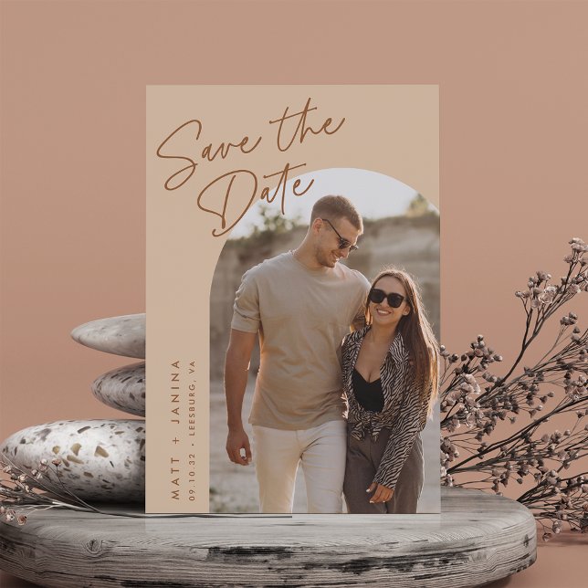 hand scripted Arch Photo Save The Date (Creator Uploaded)