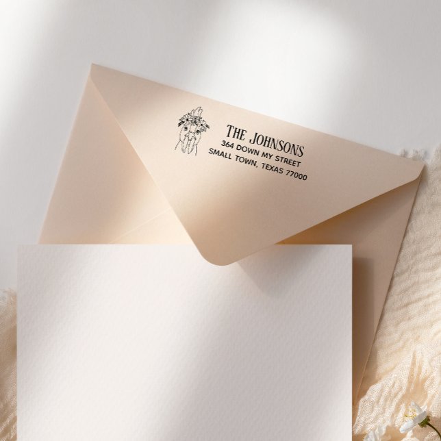 Hand Scripted Cute Floral Chicken Self-inking Stamp (Creator Uploaded)