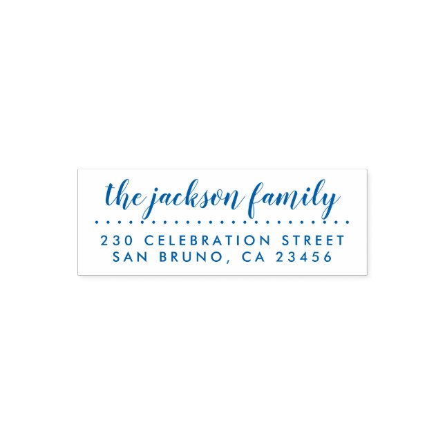 Hand Scripted Family Name | Return Address Self-inking Stamp (Design)
