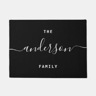 Hand Scripted Personalized Family Name Doormat
