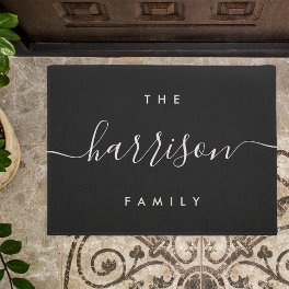 Hand Scripted Personalized Family Name Doormat