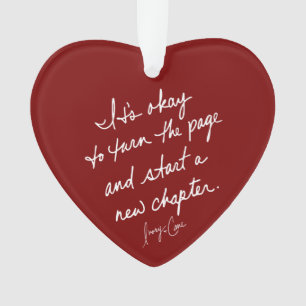 Hand-Scripted Start a New Chapter Inspirational Ornament